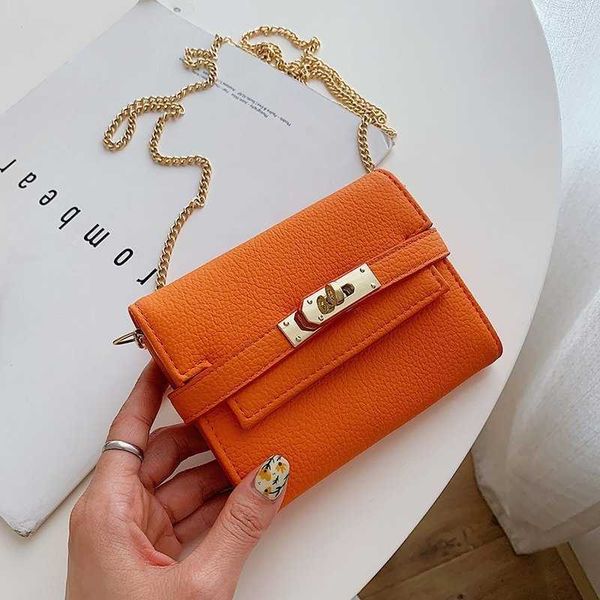 

wallet 2023 new chain women's bag single shoulder crossbody lock buckle multi card solid color pu zero