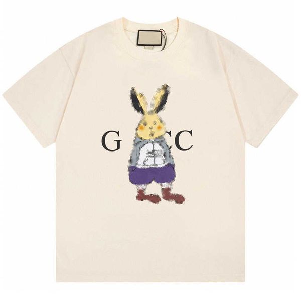 

2023 new women's tshirt shirt original quality version summer print relaxed sleeve t-shirt, White;black