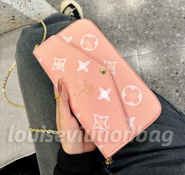 

shoulder bags chain pochette women multi felicie bags wallet messenger leather handbags shoulder high-quality flower purse crossbody bag 103