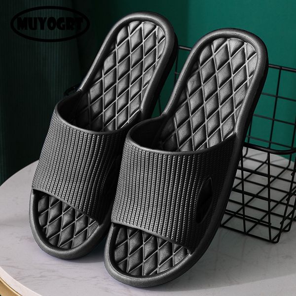 

slippers soft home couple summer indoor antiskid bathroom sandals el solid color men women flip flops flat shoes 230410, Black