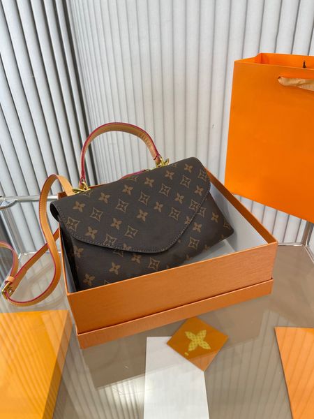 

new crossbody designer bag fashion handbag brown flap bag metal buckle luxury bag casual shopping commute large capacity