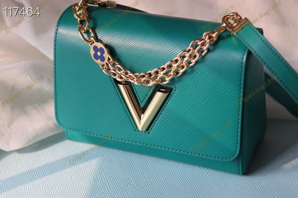 

luxury bag classic designer women's bag twist medium handbag enamel flower chain box flip small square bag vintage one shoulder postman
