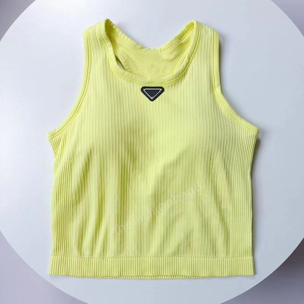 

23s womens tees tanks camis short fitness vest with chest pad fashion sports quick-drying breathable gather yoga top, White