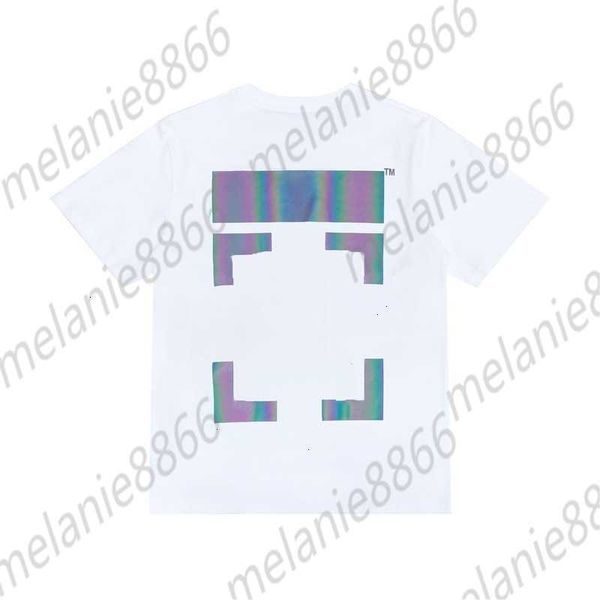 

2023 new men's t-shirts 3n colorful reflective arrow round neck pullover short sleeve for men and women t-shirt, White;black