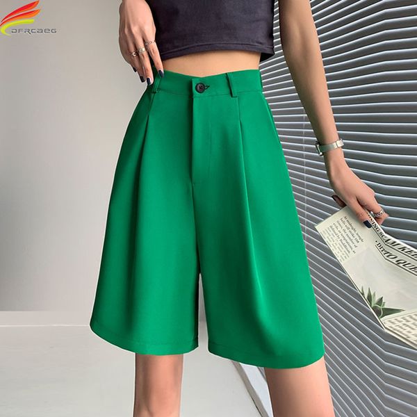 

women's shorts dfrcaeg summer bermuda women's shorts high elastic waist wide leg loose set with pockets casual half pants women&#0, White;black