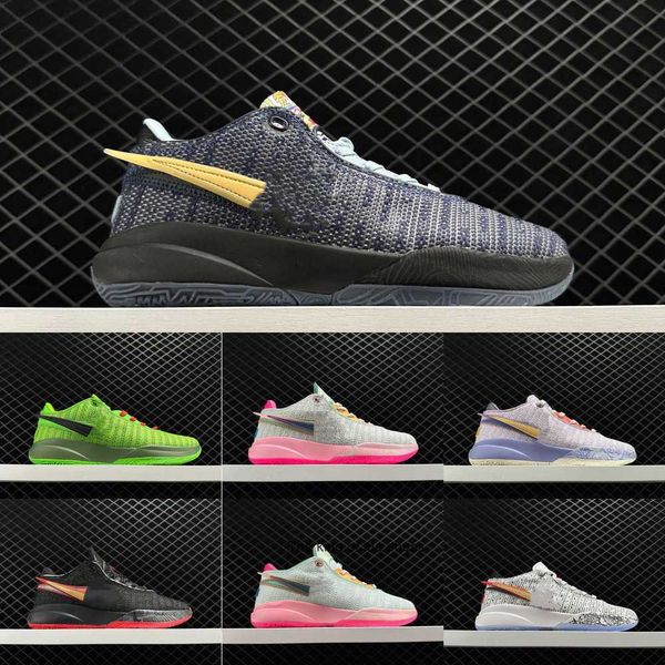 

the debut lebrons xx 20 designer sneakers trainers white metallic gold for sale men women basketball shoes store discount us7-us12