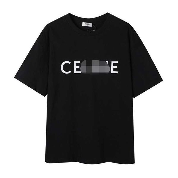 

womens designer t shirt shirt ce/sai * 1 1 early spring letter print embroidery same style sleeve t-shirt, White;black