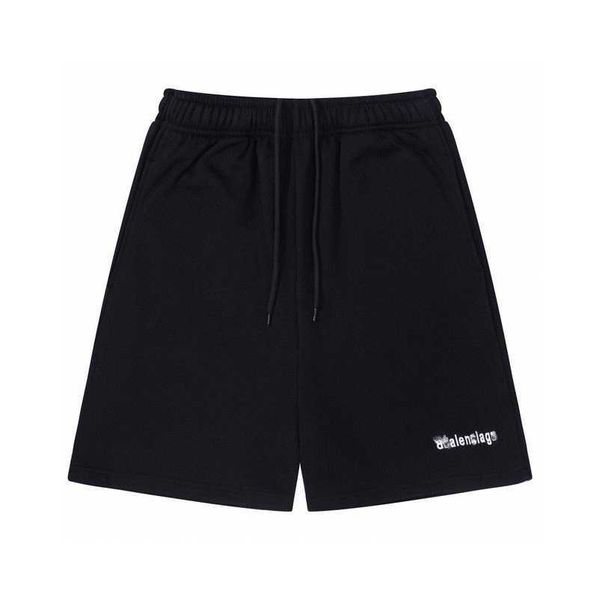 

2023 new designer womens t shirt high-end shirt correct version embroidery casual loose simple shorts, White;black