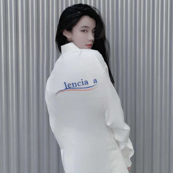 

designer new women t shirt high version square neck satin chiffon long sleeve sunscreen loose shirt style, White