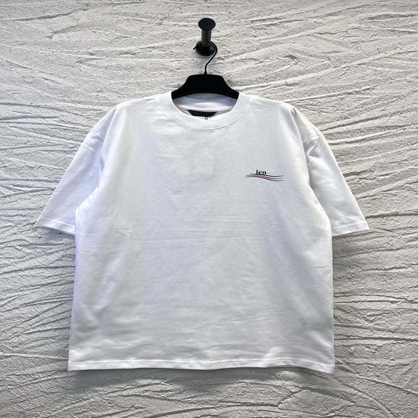 

2023 new designer womens t shirt high-end eternal classic coke print wave t-shirt loose fit, White;black