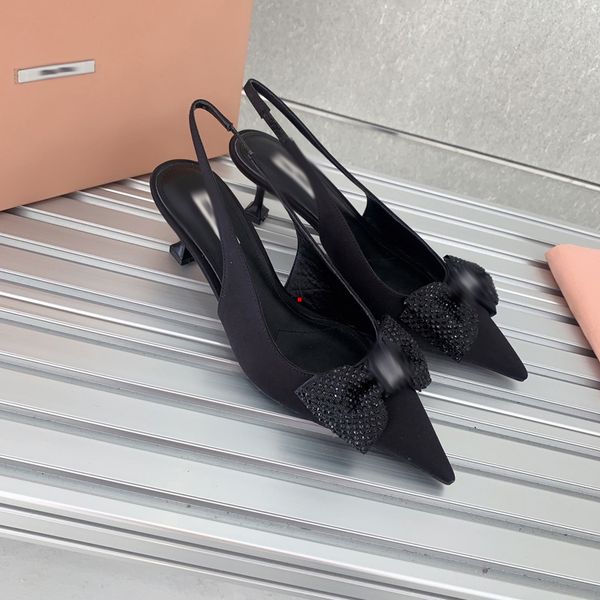 

2023 fashion women pumps high heel shoes wedding shoe with rhinestone lady thin heels size 35-40 -158, Black
