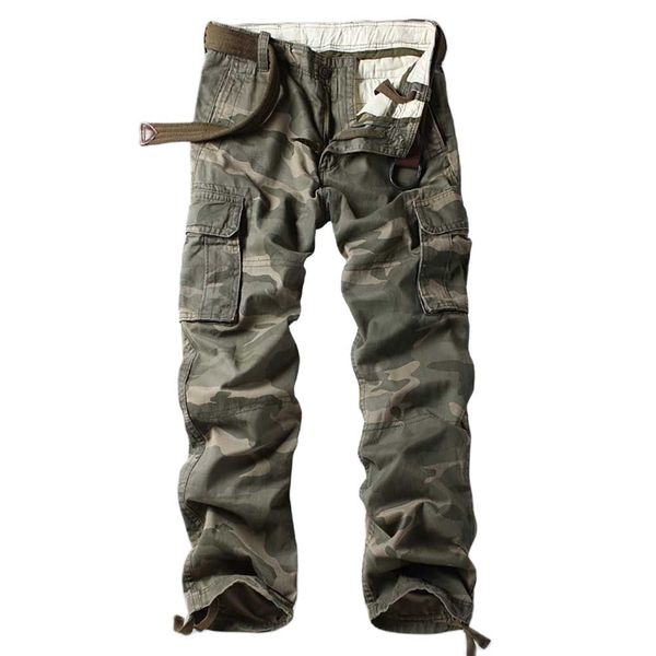 

men's pants men's cargo pants military tactics military men's backpack jogger straight loose pocket pants camo pants men&#039, Black