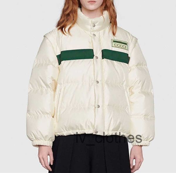

womens fashion down coats classic striped puffer jackets winter mens warm parkas coat 23fw women g stylist vests jackets outerwear, Black