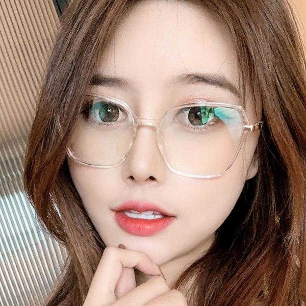 

fashion polygon instafamous glasses frame ins large anti blue ray plain