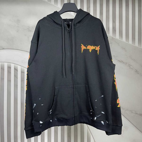 

designer new women t shirt shirt high edition family net red same letter elephant print hooded zipper coat, Black