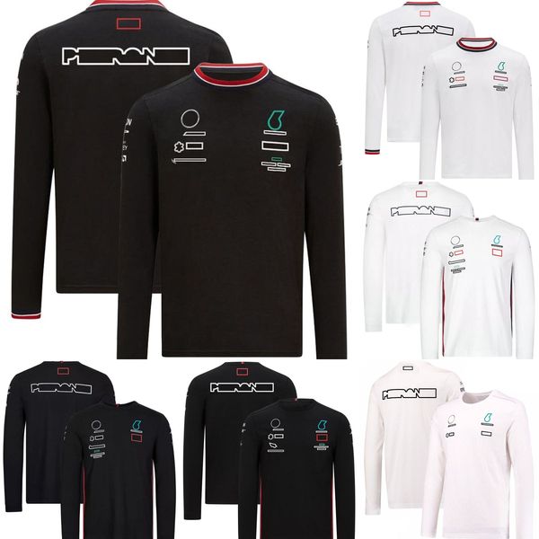 

f1 black long sleeve t-shirt formula 1 fans team racing casual summer men's and women's oversized t-shirt motocross jersey