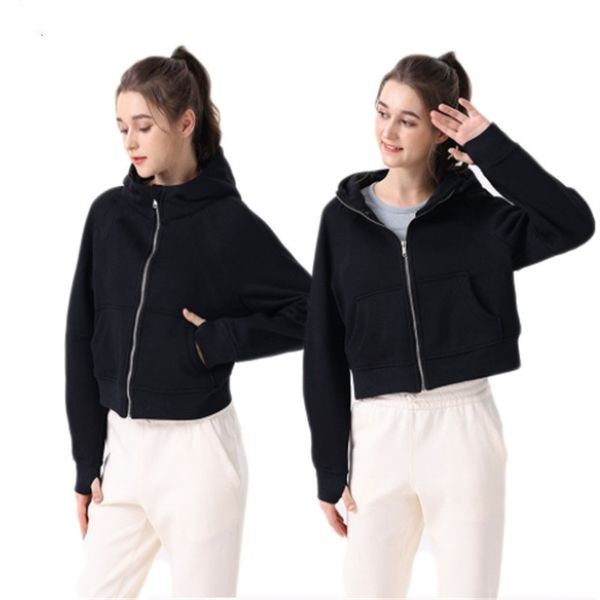 

autumn and winter new yoga suit sports women's zipper short fitness suit long sleeve yoga coat