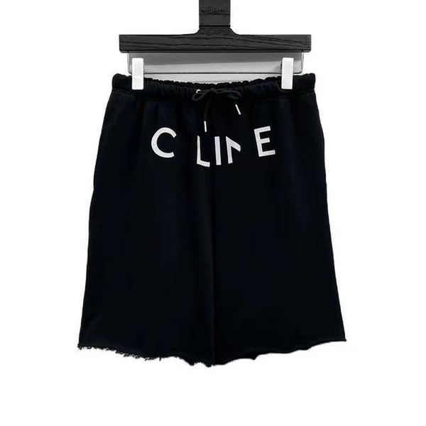 

2023 new designer womens t shirt high-end shirt high edition classic basic letter print versatile loose shorts capris, Black