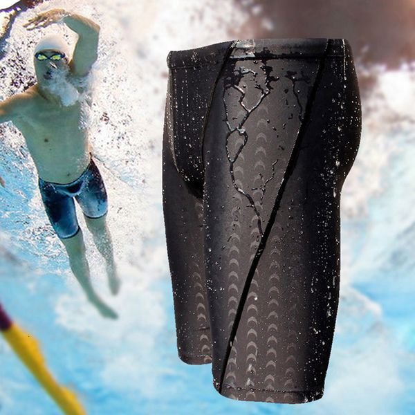 

men's swimwear professional men's swimming shorts waterproof competition swim trunks training bathing suit briefs swimwear pants q