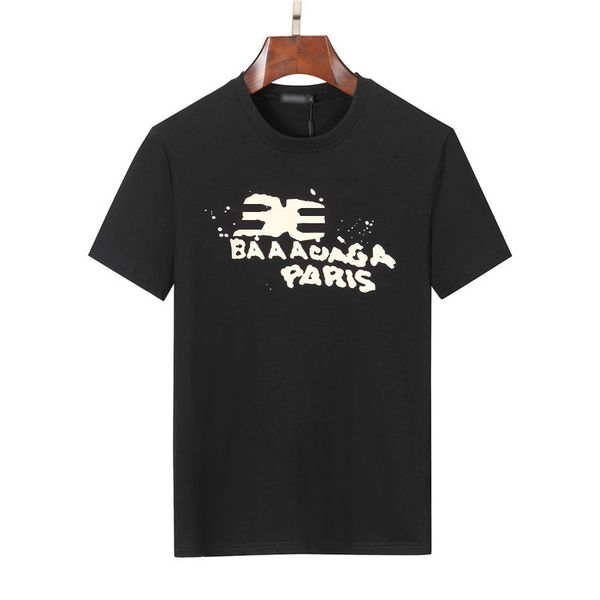 

2023 designers t shirt summer europe paris polos american stars fashion mens tshirts star satin cotton casual t-shirt women mans tees black, White;black