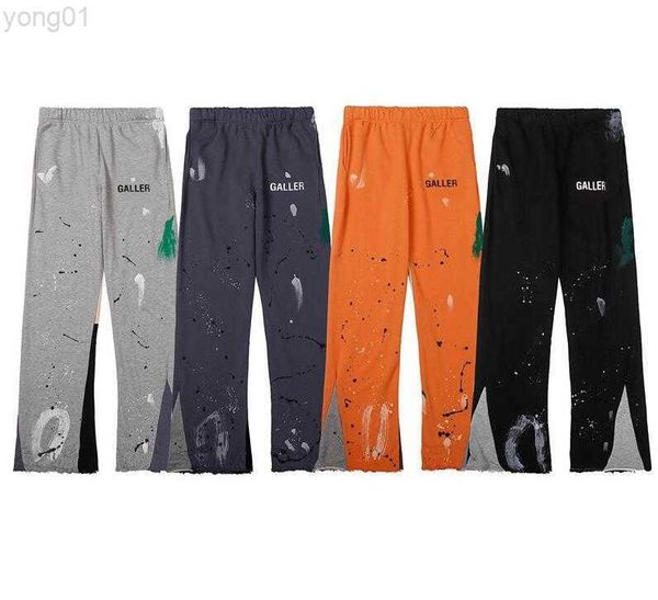 

mens graffiti pants galleryse depts womens sweatpants galleryes dept speckled letter print mans couple loose versatile straight gray black, Black;white