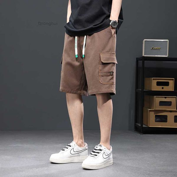 

men's shorts workwear summer thin plus size pants straight sleeve loose sweatpants ins fashion casual capris 3 vlmx, White;black