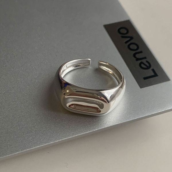 

couple rings natural asymmetric smooth oval ring geometric jewelry restoring ancient ways stud rings friendship rings couple rings for women, Silver