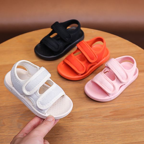 

sandals baby boys shoes summer adjustable soft bottom beach shoes and non slip girls sandals toddler kids shoes 230421, Black;red