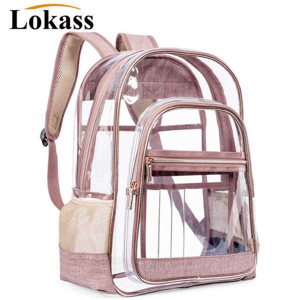 

transparent bag fashion jelly simple backpack pvc hand men's and women's 230301