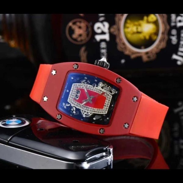 

watches designer richa milles richards same touch oily surface simple personality fashion high grade online red style quartz for men and wom, Slivery;black