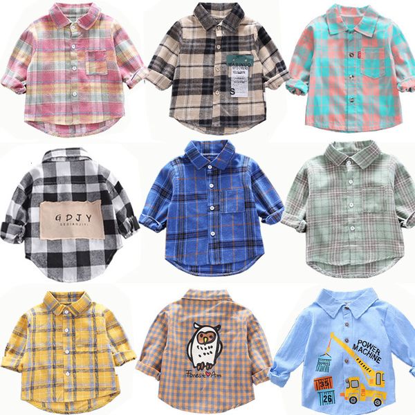 

kids shirts boys shirts classic casual plaid child shirts kids school blouse red clothes kids children plaid 1-4years kids boy wear 230410, White;black