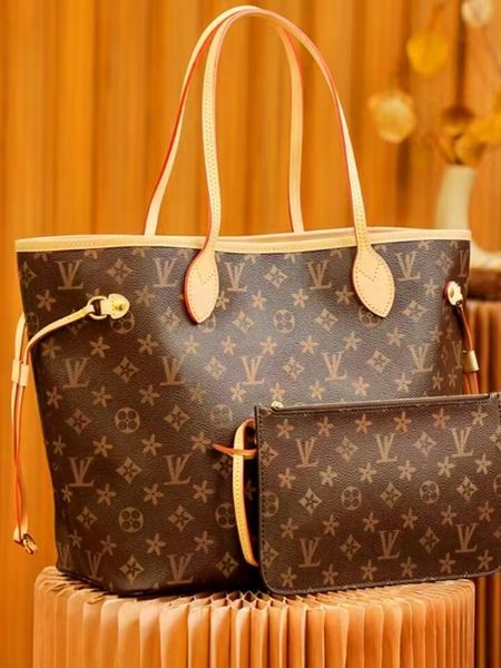 

brand 2pcs women bags luxurys handbags ladies designer composite bags lady clutch bag shoulder tote female purse wallet handbag mm szie