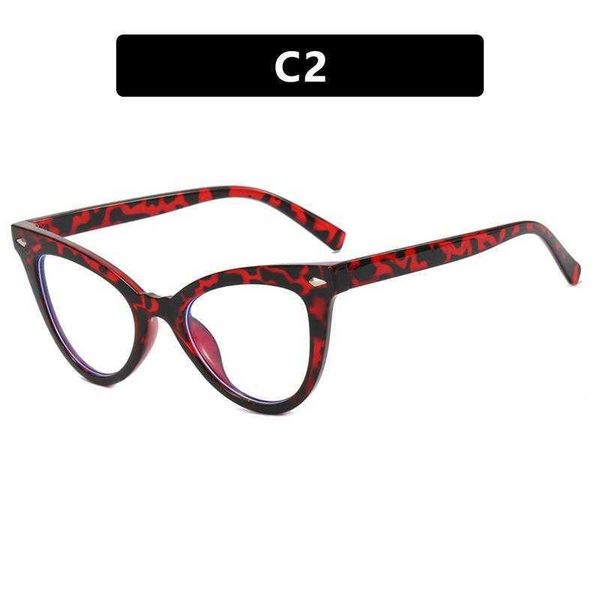 

cats eye rice nail plain glasses anti blue light womens frames trendy retro