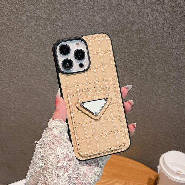 

faux crocodile leather cell phone cases card holders pockets for apple iphone 14 13 12 11 pro max xr xs 7 8 plus designer luxury full-body m