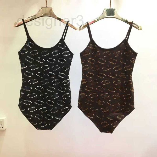 

women's swimwear designer chic sling jumpsuit lvid, White;black