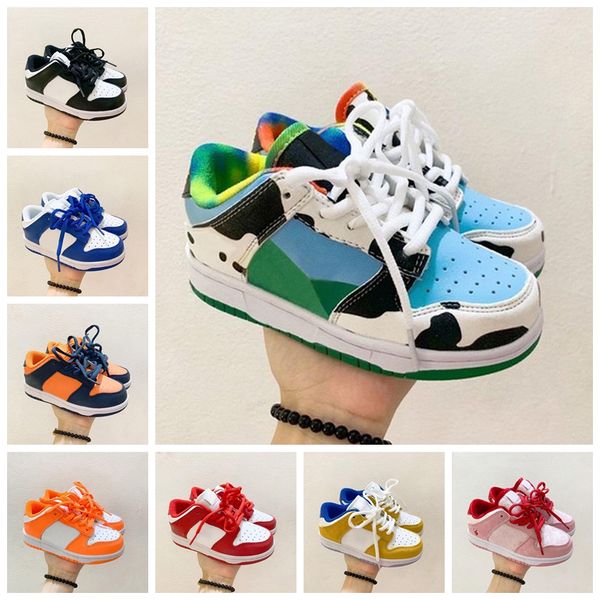 

designer childrens kids trainer shoes for boy girl sports black white chunky low cows trainers boys and girls athletic outdoor sneakers chil