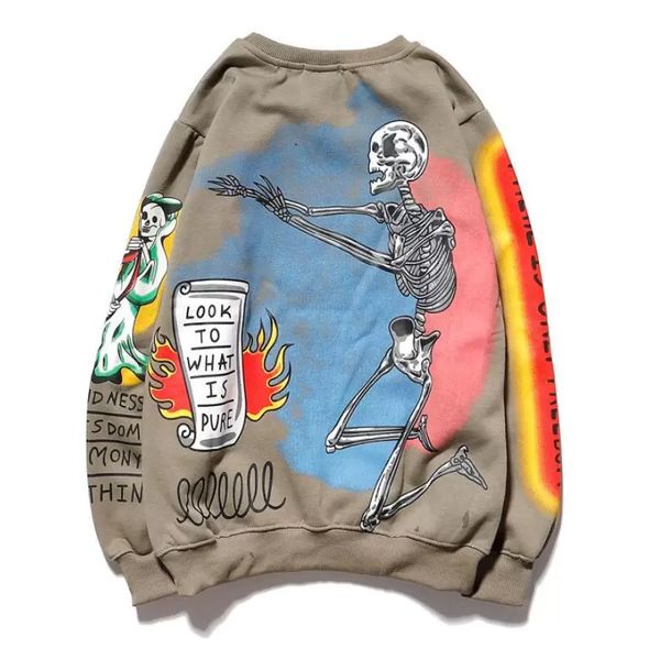

quality sweatshirts fashion mens men's hoodies hoddie am loving awareness hoodie hip hop rapper funny bird skull long sleeves sweatshir, Black