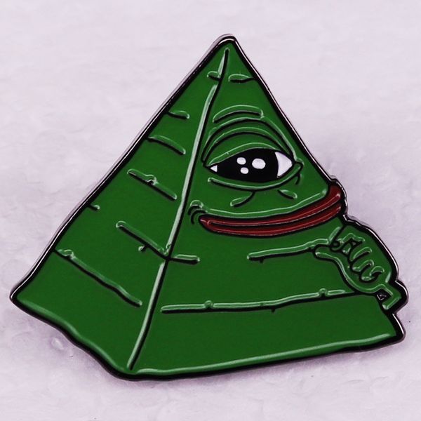 

sad frog brooch cute anime movies games hard enamel pins collect metal cartoon brooch backpack hat bag collar lapel badges, Blue