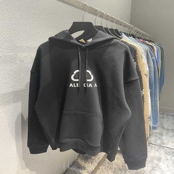

luxury designer women t shirt shirt high edition autumn winter hoodie family lock couple long sleeve, Black