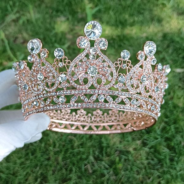 

headpieces crystals wedding crown silver gold rhinestone princess queen bridal tiara crown hair accessories