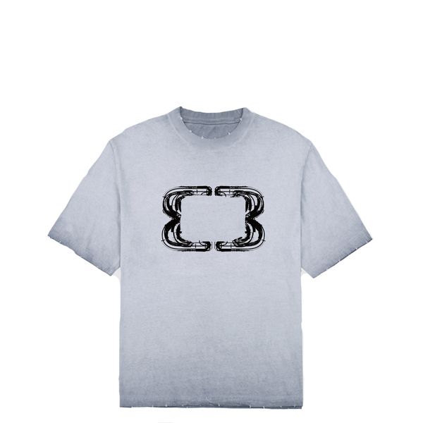 

new t shirt men women fashion luxury brand tshirt crew neck short sleeve designer mens casual cotton bb letter printed clothes loose hip-hop, White;black