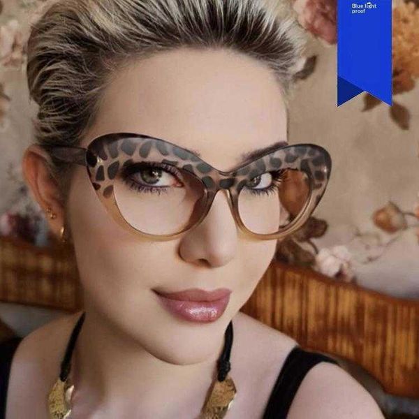 

personality cat eye glass large frame anti blue ray plain glasses butterfly