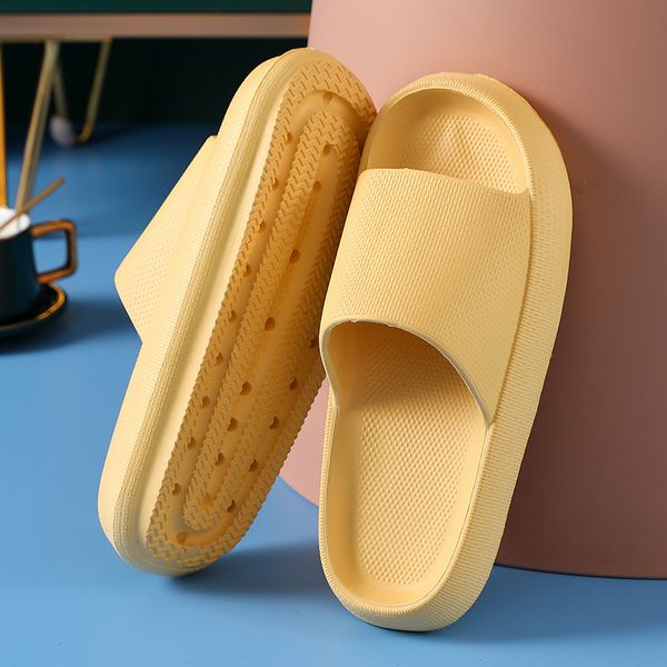 

slippers women's home indoor anti slip couple thick sole summer slippers wholesale household light bathroom cool slippers coconut, Black