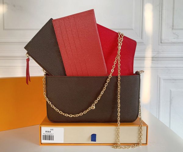 

designer womens shoulder bag luxury pochette felicie handbags embossed flower letters empreinte leather mini chain makeup bags ladies fashio