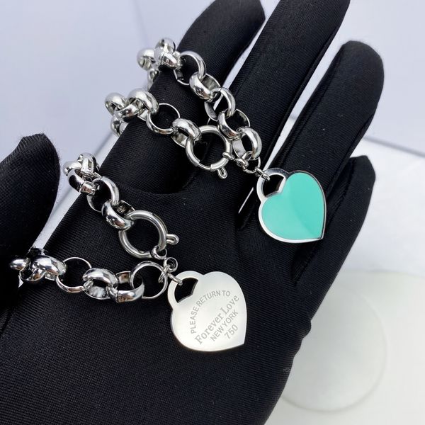 

earrings necklace arrival love double heart enamel ladie forever love stainless steel drift bottles jewelry wholesale gift for women 230410, Silver