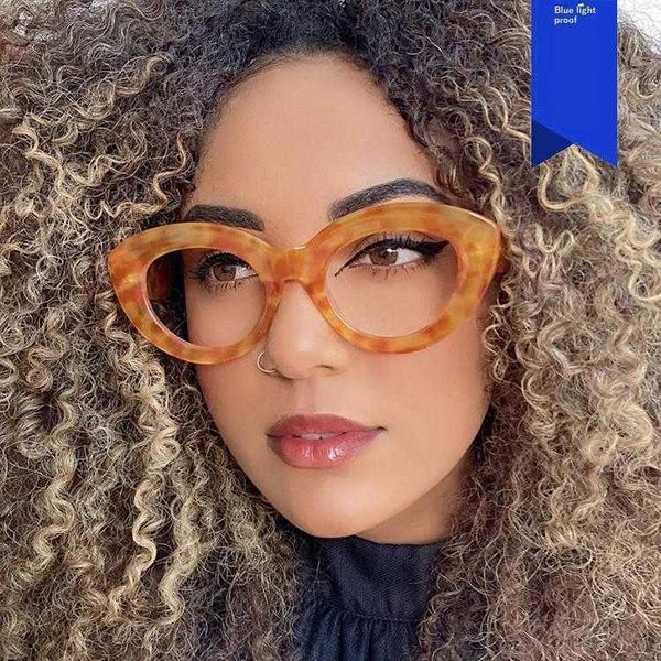 

super cool cat eye glasses frame anti blue light with myopic option plain female