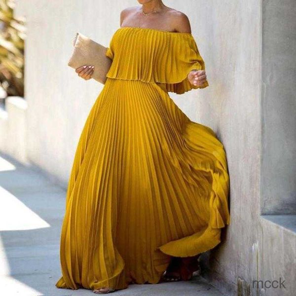 

casual dresses casual dresses fashion lady pleated long party dress spring summer strapless maxi elegant ruffle off shoulder women chiffon, Black;gray