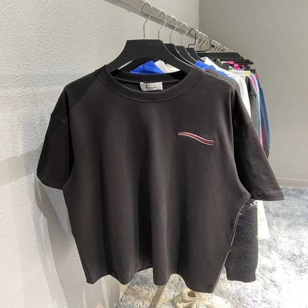 

womens designer t shirt spring/summer high edition coke wave print sleeve crew neck loose versatile casual t-shirt, White;black