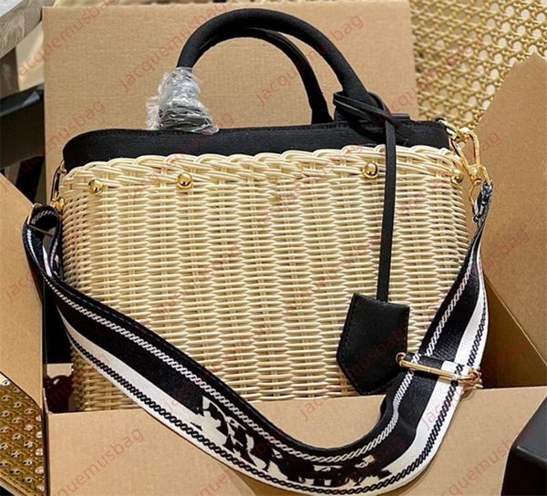 

women pra hand-woven bag rattan basket handbag tote designer shoulder crossbody bags lady messenger shopping wallet dhgate beach sacoche pra