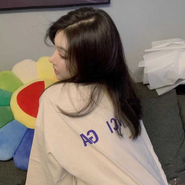

designer summer women t shirt shirt high edition 2023 summer front back letter print loose sleeve t-shirt, White;black